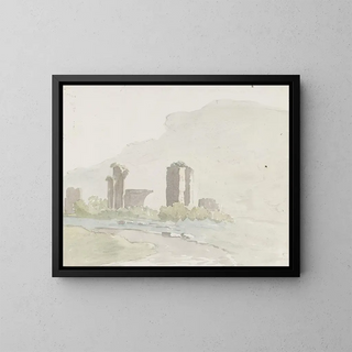 AbrahamLouisRodolphe Ducros - Runes aan voet van berg tussen Itri en Gaeta.webp