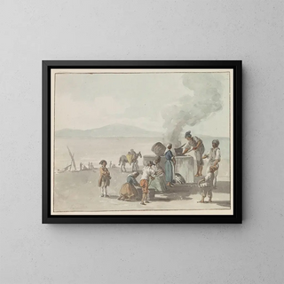 AbrahamLouisRodolphe Ducros - Smelten van teer te Chiaja Napels.webp