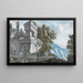 Ansicht einer Villa in der Nähe der Wasserfälle bei Tivoli mit Figuren im unteren Bereich - Abraham Louis Rodolphe Ducros — gerahmtes Bild an der Wand
