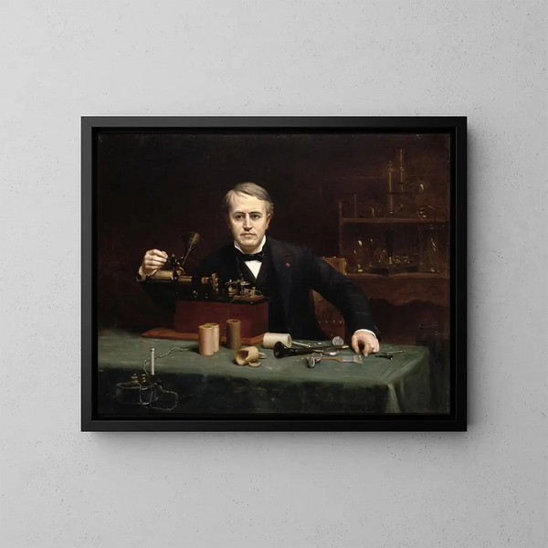 Thomas Alva Edison - Abraham Archibald Anderson — gerahmtes Bild an der Wand