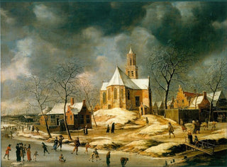 Das Dorf Midlum - Abraham Beerstraaten — Ansicht des Kunstwerks