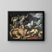 Apollon und Diane, die Niobe bestraft, indem sie ihre Kinder tötet - Abraham Bloemaert — gerahmtes Bild an der Wand
