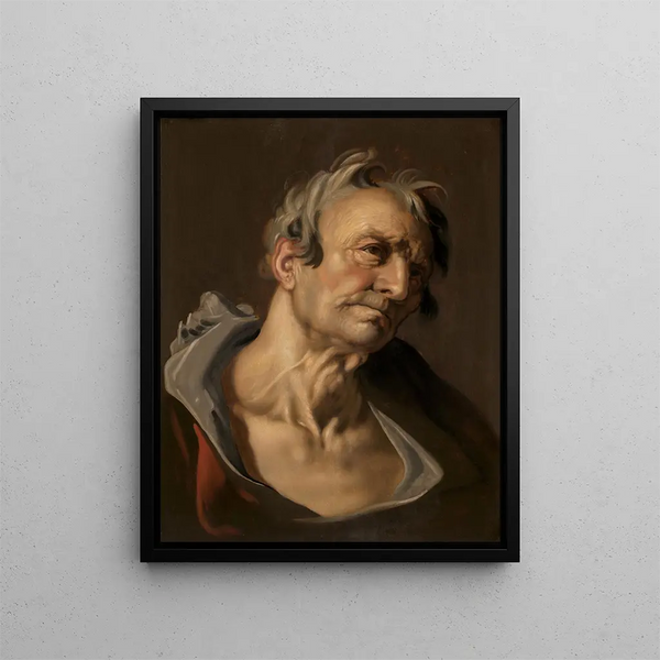Kopf eines alten Mannes - Abraham Bloemaert — gerahmtes Bild an der Wand