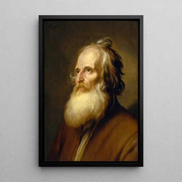 Alter Mann - Abraham Bloemaert — gerahmtes Bild an der Wand