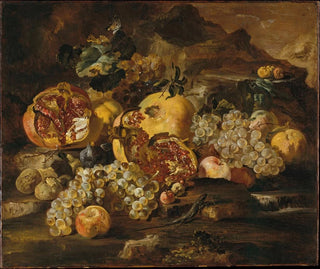Abraham Brueghel - Pomegranates and Other Fruit in a Landscape.webp