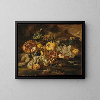 Abraham Brueghel - Pomegranates and Other Fruit in a Landscape.webp