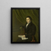 Portrait von Johannes Petrus Schouberg, Briefmarkengravur bei der Kaiserlichen Münze in Utrecht - Abraham Hendrik Winter — gerahmtes Bild an der Wand