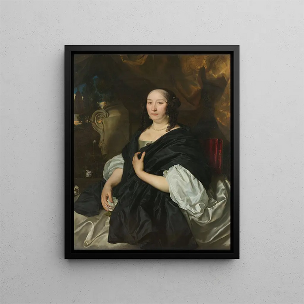 Portrait de Catharina van der Voort - Abraham Lambertsz van den Tempel — gerahmtes Bild an der Wand