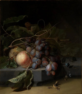 Abraham Mignon - Fruchtstilleben mit Eidechse.webp