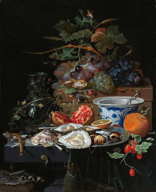 Abraham Mignon - Still Life with Fruit Oysters and a Porcelain Bowl.webp