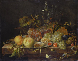 Abraham Mignon - Still Life with Fruit Tin Plate and Wine Glasses.webp