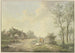 in der Nähe eines Weges, vier Kühe in der Nähe von Bauernhäusern - Abraham Teerlink — Ansicht des Kunstwerks
