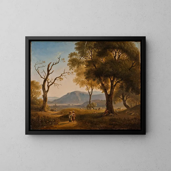 Landschaft Italien - Abraham Teerlink — gerahmtes Bild an der Wand