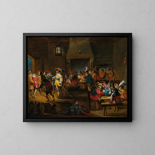 Abraham Teniers - Monkeys in a guardroom interior.webp