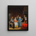 Ein Interieur mit einer eleganten Gesellschaft beim Kartenspielen - Abraham van Dijck — gerahmtes Bild an der Wand
