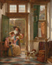 Ein Kirschverkäufer an der Tür - Abraham van Strij — Ansicht des Kunstwerks