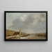 Die große Galerie des Louvre mit dem Neuen Tor und dem Bois-Turm - Abraham de Verwer — gerahmtes Bild an der Wand