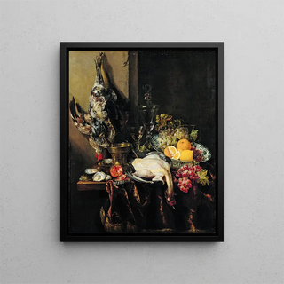 Abraham van Beijeren - Still life with Fruit and Fowl.webp