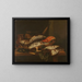 Stillleben mit Fisch - Abraham van Beyeren — gerahmtes Bild an der Wand