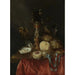 Reproduktion des Gemäldes Stillleben mit silbernem Flaschenöffner in Gold - Abraham van Beyeren