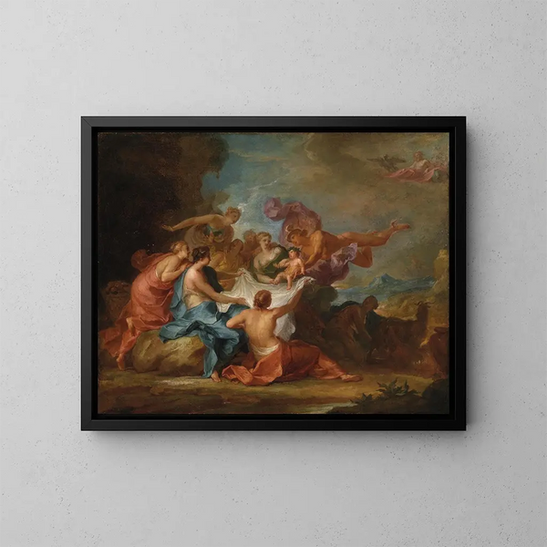 Bildung des jungen Jupiter - Abraham van Diepenbeeck — gerahmtes Bild an der Wand