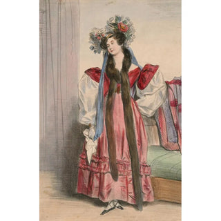 Achille Devria - Portrait of Mme MenessierNodier from Alphabet Varie Choix de Costumes dapres nature.webp