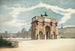 Die Hof des Louvre mit dem Triumphbogen des Karussells - Achille La Niece — Ansicht des Kunstwerks
