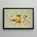 Dahlias und Sonnenblumen Pompons - Achille Laugé — gerahmtes Bild an der Wand