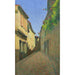 Gasse mit blumigem Balkon - Achille Laugé — Ansicht des Kunstwerks