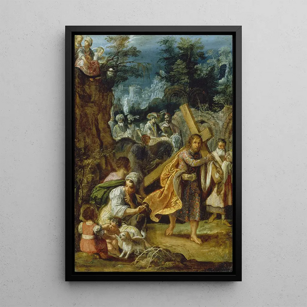 Der Altar von Frankfurt zur Erhöhung des Heiligen Kreuzes Eintritt des Kaisers Heraklios in Jerusalem - Adam Elsheimer