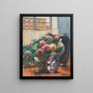 Adolf Abraham Behrmann - StillLife With Peonies At The Window.webp