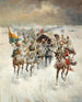 Zug Kosake in einer Winterlandschaft - Adolf Baumgartner-Stoiloff — Ansicht des Kunstwerks