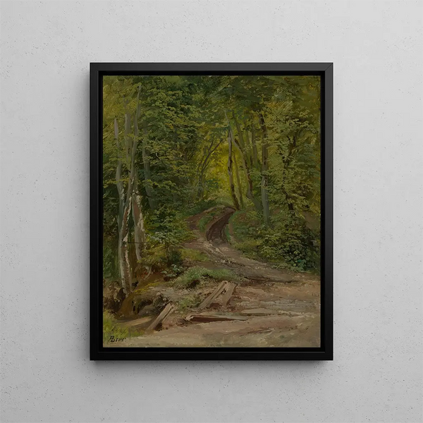 Waldinneres - Adolf Heinrich Lier — gerahmtes Bild an der Wand