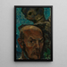 Selbstporträt mit dem Tod - Adolf Hildenbrand — gerahmtes Bild an der Wand