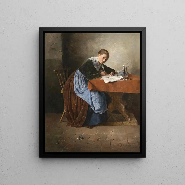 La lettre d'amour - Adolf Hölzel — gerahmtes Bild an der Wand