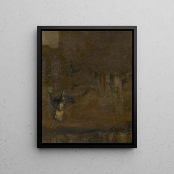 Studie der Landschaft von Dachau - Adolf Hölzel — gerahmtes Bild an der Wand
