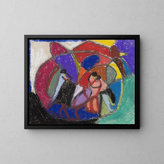 Ohne Titel - Adolf Hölzel — gerahmtes Bild an der Wand