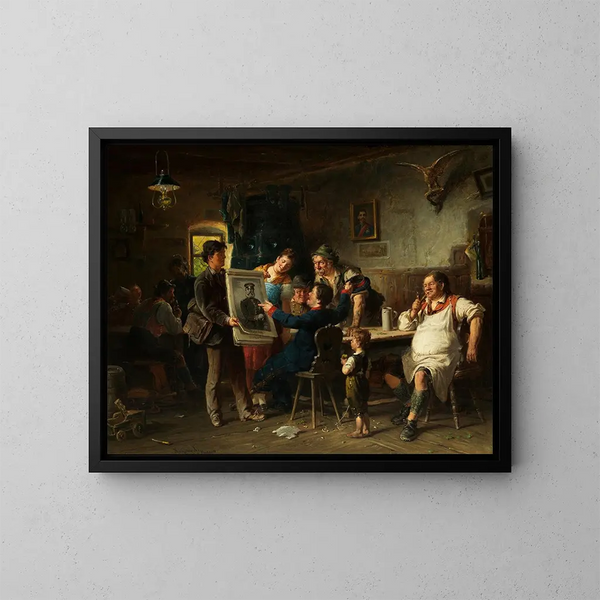 In der Gaststätte - Adolf Humborg — gerahmtes Bild an der Wand