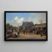 Soldaten bivouaquant dans un village - Adolf Ignatievich Ladurner — gerahmtes Bild an der Wand
