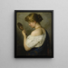 Portrait einer jungen Frau mit Spiegel - Adolf Joseph Grass — gerahmtes Bild an der Wand