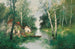 Flusslandschaft im Frühling - Adolf Kaufmann — Ansicht des Kunstwerks