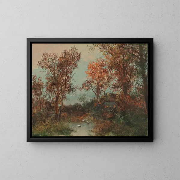 Eine Sommerabend - Adolf Kaufmann — gerahmtes Bild an der Wand