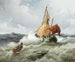 Fischerboot in unruhiger See - Adolf Kaufmann — Ansicht des Kunstwerks