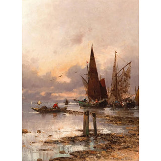 Adolf Kaufmann - Sonnenuntergang an der griech Kste.webp