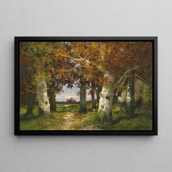 Landschaftsbild-Gemälde - Adolf Kaufmann — gerahmtes Bild an der Wand