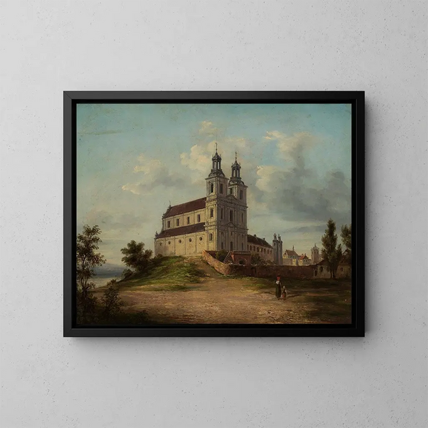 Kirche und Paulinerkloster in Skaka Krakau - Adolf Kozarski — gerahmtes Bild an der Wand