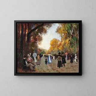 Adolf Leonhard MllerCassel - Promenade in the Tiergarten in Berlin.webp