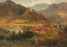 Dorf mit Fluss und Schloss - Adolf Obermüllner — Ansicht des Kunstwerks