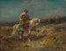 Ein arabischer Reiter auf Wache - Adolf Schreyer — Ansicht des Kunstwerks
