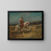 Ein arabischer Reiter auf Wache - Adolf Schreyer — gerahmtes Bild an der Wand